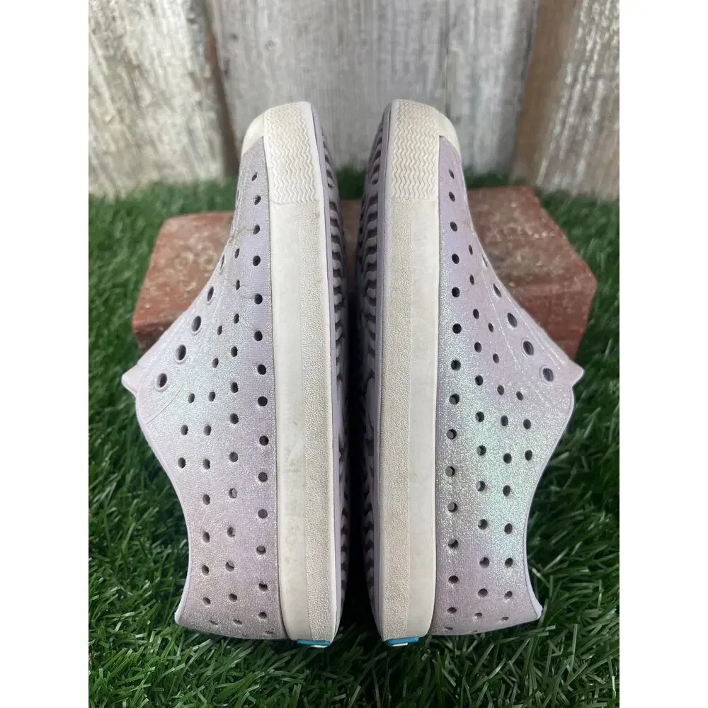 Native Jefferson Light Purple Glitter Slip On Shoes C10